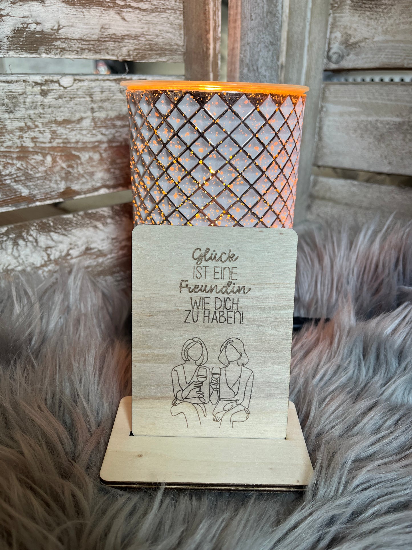 Freundschaftskarten aus Holz
