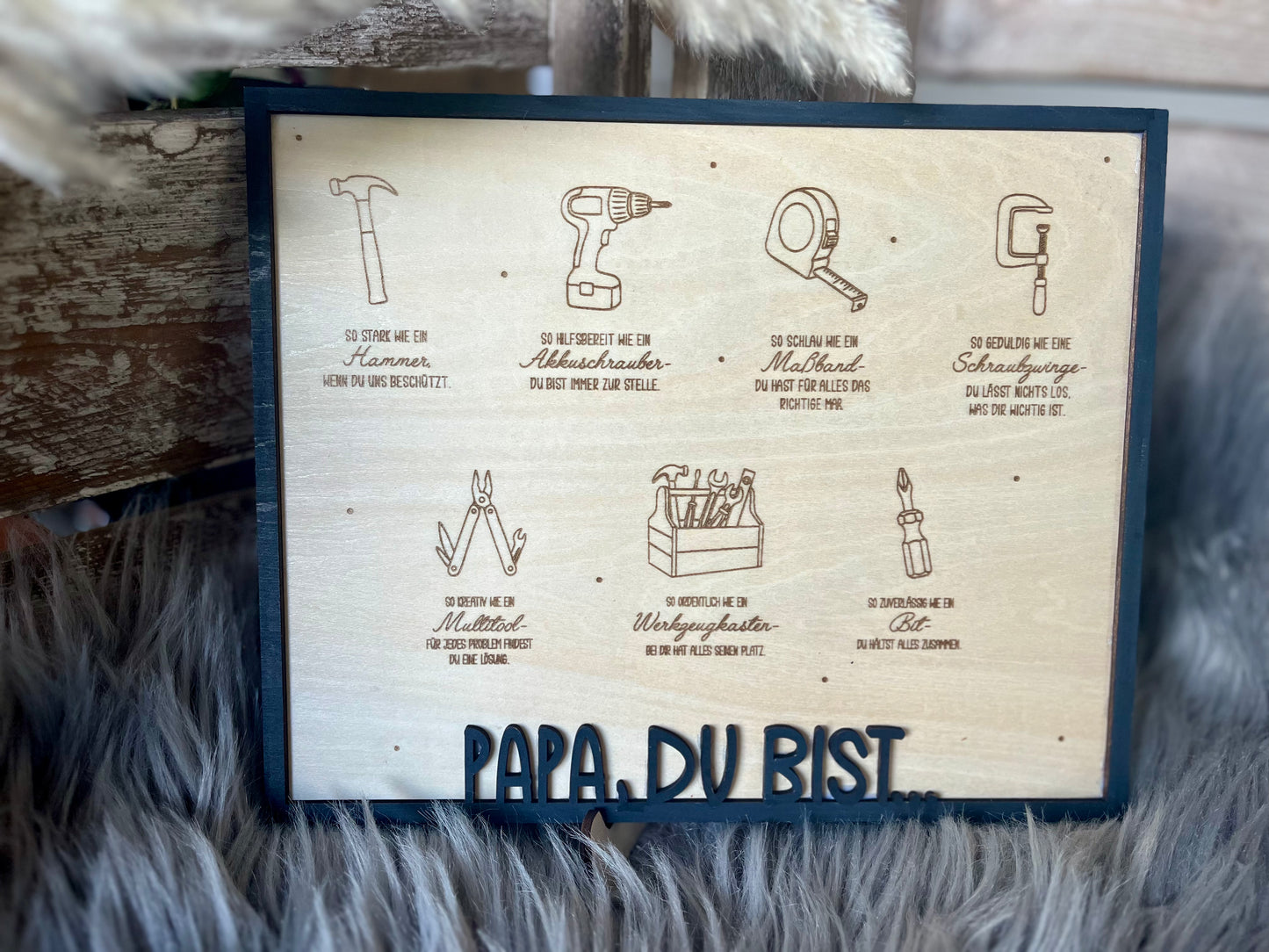 Rahmen "Papa, du bist..." - "Opa, du bist..."