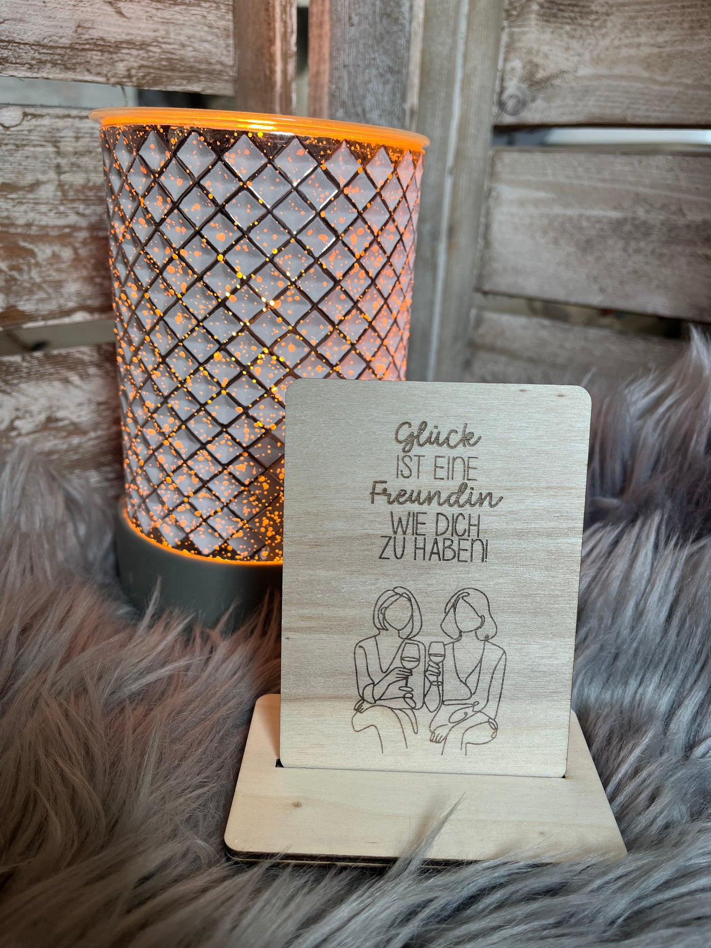 Freundschaftskarten aus Holz